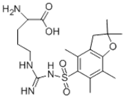 Picture of (R)-2-amino-5-(3-(2,2,4,6,7-pentamethyl-2,3-dihydrobenzofuran-5-ylsulfonyl)guanidino)pentanoic acid