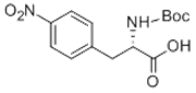Picture of 2-(S)-[(tert-Butoxycarbonyl)amino]-3-(4-nitrophenyl)propionic acid; N-(tert-Butoxycarbonyl)-4-nitro-L-phenylalanine