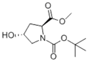 Picture of (2S,4R)-1-tert-Butoxycarbonyl-4-hydroxypyrrolidine-2-carboxylic acid methyl ester; (2S,4R)-4-Hydroxypyrrolidine-1,2-dicarboxylic acid 1-tert-butyl ester 2-methyl ester