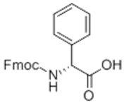 Picture of (R)-N-Fmoc-phenylglycine; (R)-[[[(9H-Fluoren-9-yl)methoxy]carbonyl]amino]phenylethanoic acid; Fmoc-D-a-phenylglycine