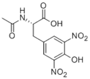 Picture of 3,5-Dinitro-N-acetyl-L-tyrosine; N-Acetyl-3,5-dinitro-L-tyrosine