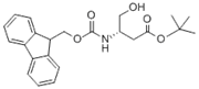 Picture of (3S)-3-[[(9H-Fluoren-9-ylmethoxy)carbonyl]amino]-4-hydroxybutanoic acid 1,1-dimethylethyl ester