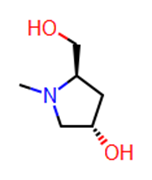 Picture of (2S,4R)-N-methyl-2-hydroxy methyl-4-hydroxy pyrrolidine hyd;(2S,4R)-N-methyl-2-hydroxy methyl-4-hydroxy pyrrolidine hydrochloride