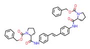 Picture of (2S,2'S)-benzyl 2,2'-(4,4'-((E)-ethene-1,2-diyl)bis(4,1-phenylene))bis(azanediyl)bis(oxomethylene)dipyrrolidine-1-carboxylate