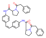 Picture of (2S,2'S)-N,N'-(4,4'-((E)-ethene-1,2-diyl)bis(4,1-phenylene))bis(1-(2-phenylacetyl)pyrrolidine-2-carboxamide)