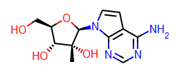 Picture of (2R,3R,4R,5R)-2-(4-amino-7H-pyrrolo[2,3-d]pyrimidin-7-yl)-5-(hydroxymethyl)-3-methyltetrahydrofuran-3,4-diol