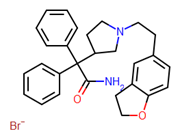 Picture of {{1-[2-(2,3-Dihydrobenzofuran-5-yl)ethyl]-3-pyrrolidnyl}}-2,2-diphenylacetamide hydrobromide