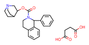 Picture of 1-Azabicyclo[2.2.2]octan-8-yl (1S)-1-phenyl-3,4-dihydro-1H-isoquinoline-2-carboxylate butanedioic acid