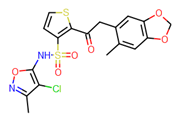 Picture of N-(4-Chloro-3-methyl-5-isoxazolyl)-2-[(2-methyl-4,5-methylenedioxyphenyl)acetyl]thiophene-3-sulfonamide