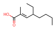 Picture of (2E)-4-ethyl-2-methyl-2-octenoic acid
