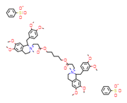 Picture of (1S,2R)-1-(3,4-dimethoxybenzyl)-2-(3-(5-(3-((1R,2R)-1-(3,4-dimethoxybenzyl)-6,7-dimethoxy-2-methyl-1,2,3,4-tetrahydroisoquinolinium-2-yl)propanoyloxy)pentyloxy)-3-oxopropyl)-6,7-dimethoxy-2-methyl-1,2