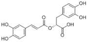 Picture of (2R)-3-(3,4-dihydroxyphenyl)-2-[3-(3,4-dihydroxyphenyl)prop-2-enoyloxy]propanoic acid