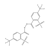 Picture of 2-(Methylsulfonyl)-N'-(2-(methylsulfonyl)-4-(trifluoromethyl)benzoyl)-4-(trifluoromethyl)benzohydrazide
Solution in Acetonitrile, 100μg/mL
